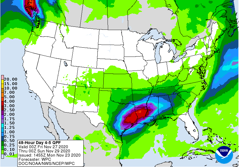 Precipitation outlook for this weekend into early next week